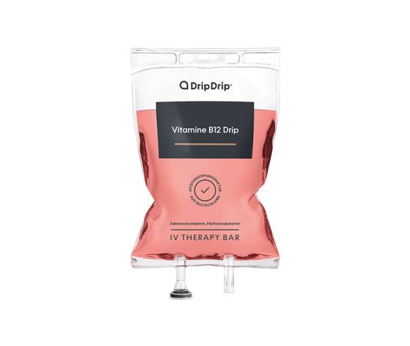 Vitamin B12 Boost Infusionsbeutel zur Bildung roter Blutkörperchen, stärkt Nervenfunktionen und den Energiestoffwechsel.